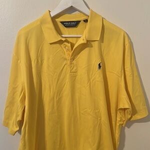 Ralph Lauren Black Label Polo Golf PGA West Yellow Short Sleeve XL